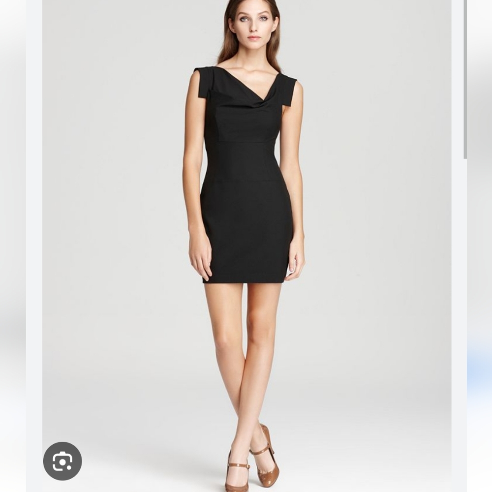 Black halo jackie o mini dress size 6 black